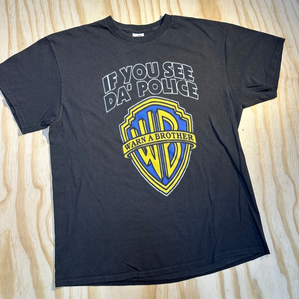 Delta Pro Weight Warn A Brother Graphic Tee Mens Large Black Parody T-Shirt
